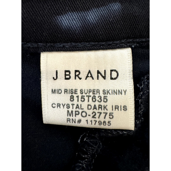 NWT J.Brand Midnight Modal Velvet Luxury Holiday Party Stretch Skinny Pants 24 - Picture 6 of 9